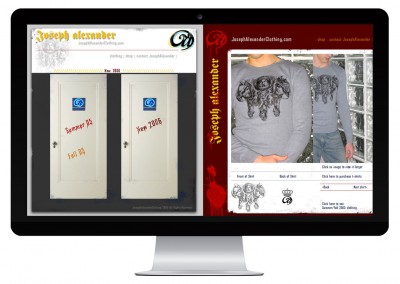 Joseph Alexander Clothing Online Store Designed And Developed Using Adobe Design Software