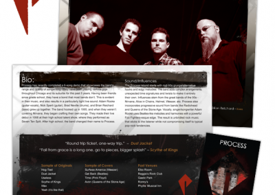 Print Media Kit Example Of Chicago Rock Band Process
