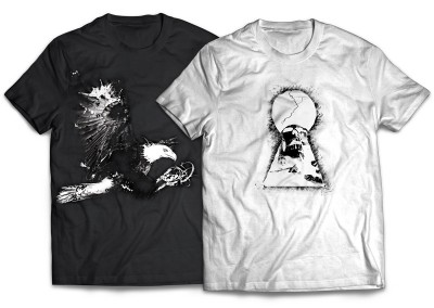 Examples Of T-shirt Art Concepts Composed Using Adobe Photoshop Software